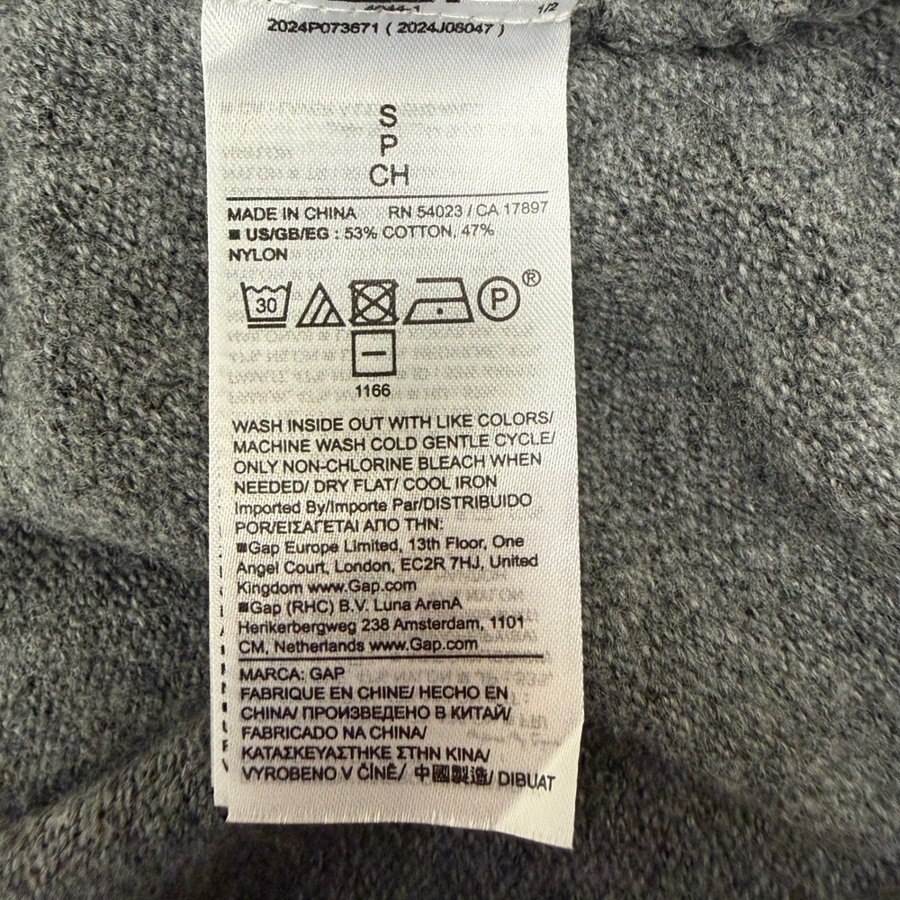 Gap Women Maternity CashSoft Turtleneck Dolman Sweater Cotton Size Small Gray - Picture 8 of 9